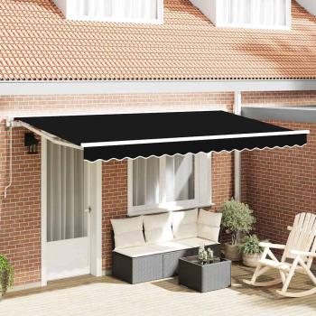 ARDEBO.de - Einziehbare Markise Schwarz 400x200 cm