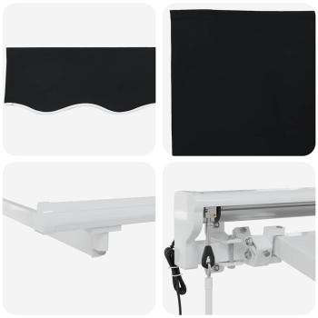 Einziehbare Markise Schwarz 400x200 cm