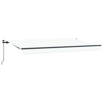 Einziehbare Markise Weiß und Anthrazit