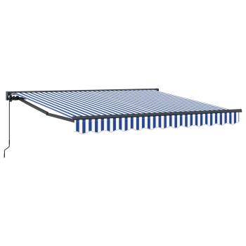 Einziehbare Markise Blau und Weiß 300x250 cm