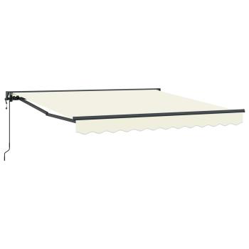 Einziehbare Markise Creme 300x250 cm Aluminium und Polyester