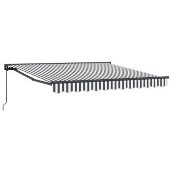 Einziehbare Markise Anthrazit und Weiß 300x250 cm
