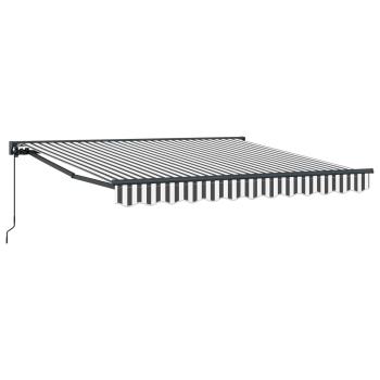 Einziehbare Markise Anthrazit und Weiß 300x250 cm