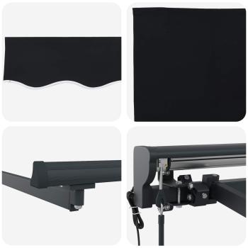 Einziehbare Markise Schwarz 300x250 cm