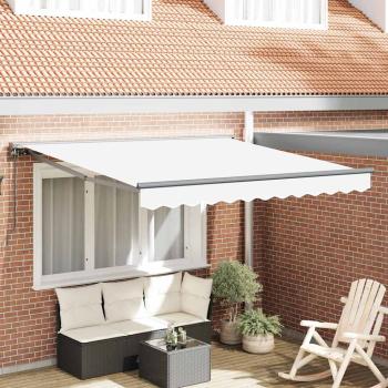 ARDEBO.de - Einziehbare Markise Weiß 300x250 cm Polyester
