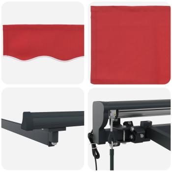 Einziehbare Markise Rot 300x250 cm Gewebe