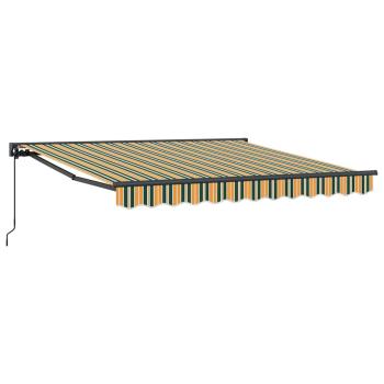 Einziehbare Markise Grün und Gelb 300x250 cm Polyester