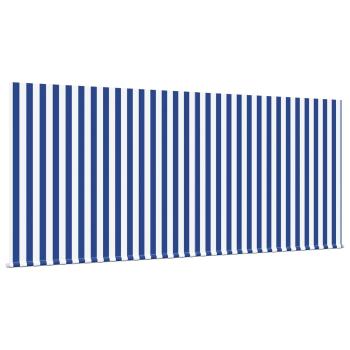 Einziehbare Markise Marineblau und Weiß 350 x 250 cm