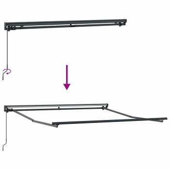 Einziehbare Markise Schwarz 350x250 cm Polyester