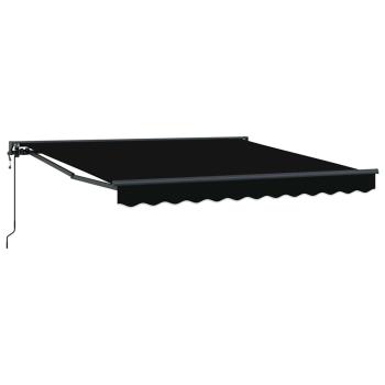Einziehbare Markise Schwarz 350x250 cm Polyester
