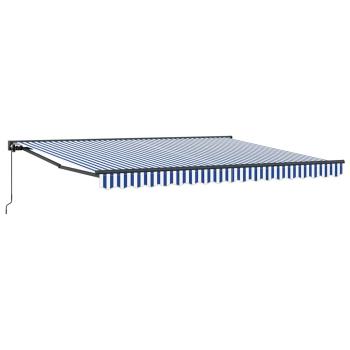 Einziehbare Markise Blau und Weiß 400x300 cm