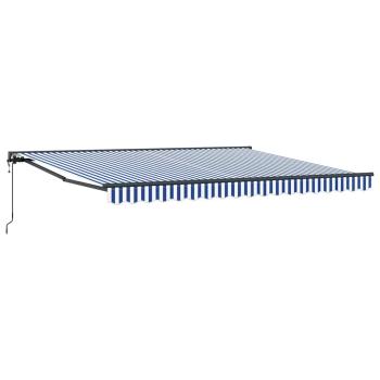 Einziehbare Markise Blau und Weiß 400x300 cm