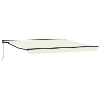 Einziehbare Markise Creme 400x300 cm Polyester und Aluminium