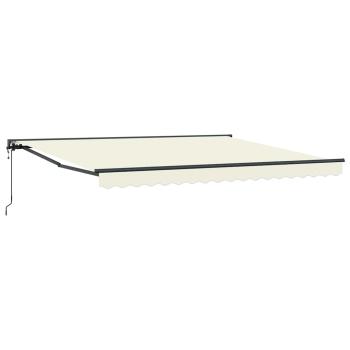 Einziehbare Markise Creme 400x300 cm Polyester und Stahl