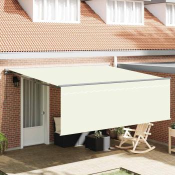 ARDEBO.de - Einziehbare Markise Beige 400 × 300 cm Polyester
