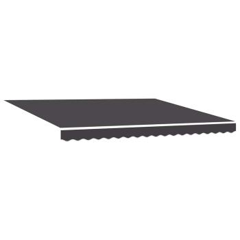 Einziehbare Markise Grau 400 × 300 cm Aluminium, Stoff