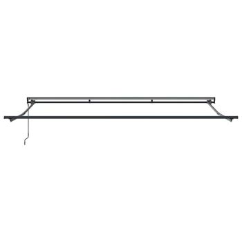 Einziehbare Markise Grau 400 × 300 cm Aluminium, Stoff