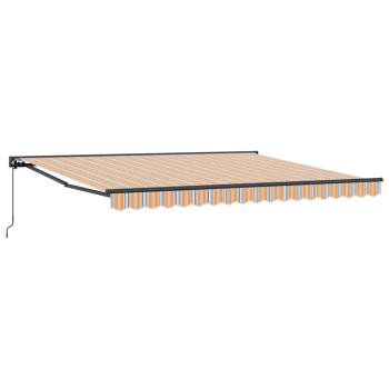 Einziehbare Markise Marineblau 400x300 cm Metall und Stoff
