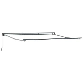 Einziehbare Markise Schwarz 400x300 cm Aluminium und Polyester