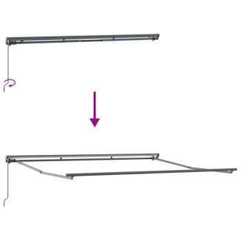Einziehbare Markise Schwarz 400x300 cm Aluminium und Polyester
