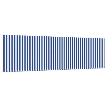 Einziehbare Markise Blau und Weiß Anthrazit 450 × 300 cm