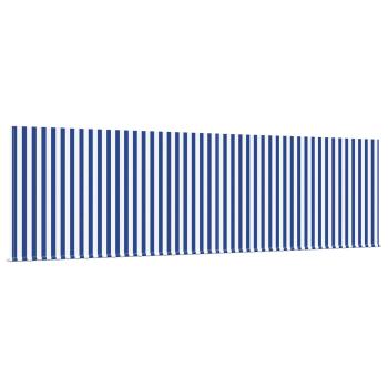 Einziehbare Markise Blau und Weiß Anthrazit 450 × 300 cm