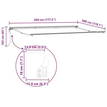 Einziehbare Markise Anthrazit 450x300 cm