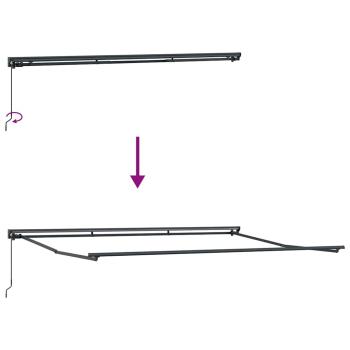 Einziehbare Markise Anthrazit Grau 450 × 300 cm