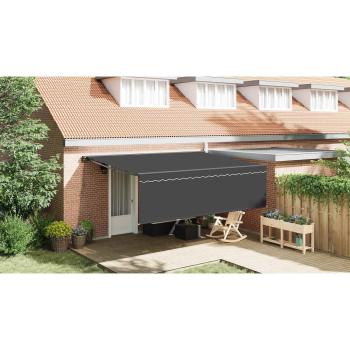 Einziehbare Markise Anthrazit Grau 450 × 300 cm
