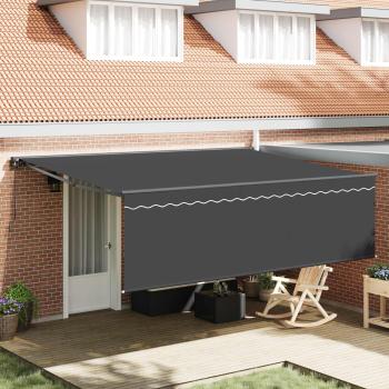 Einziehbare Markise Anthrazit Grau 450 × 300 cm