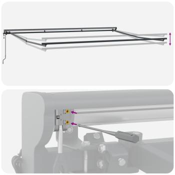 Einziehbare Markise Anthrazit Grau 450 × 300 cm