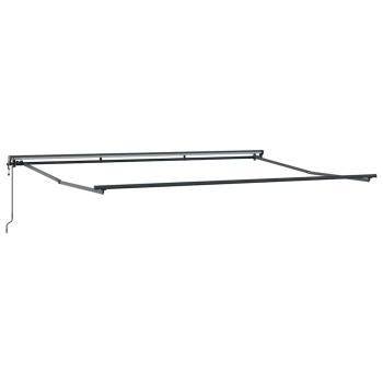 Einziehbare Markise Marineblau 450x300 cm Aluminium und Stoff