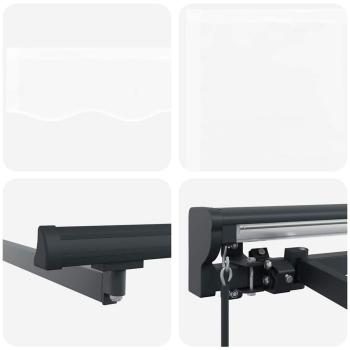 Einziehbare Markise Weiß 450x300 cm Polyester und Metall
