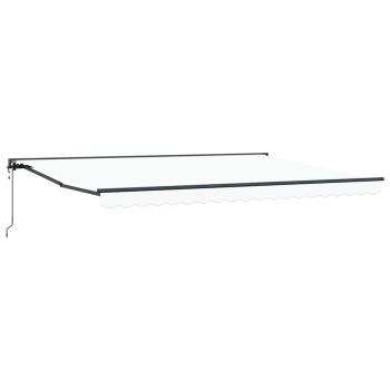 Einziehbare Markise Weiß 450x300 cm Polyesterstoff