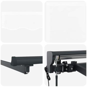 Einziehbare Markise Weiß 450x300 cm Polyesterstoff