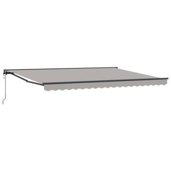Einziehbare Markise Hellgrau 450x300 cm Polyester