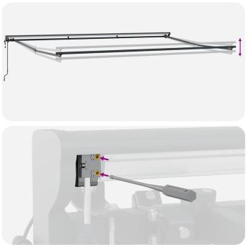 Einziehbare Markise Orange und Braun 500x300 cm