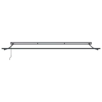 Einziehbare Markise Schwarz 500x300 cm Polyester und Aluminium