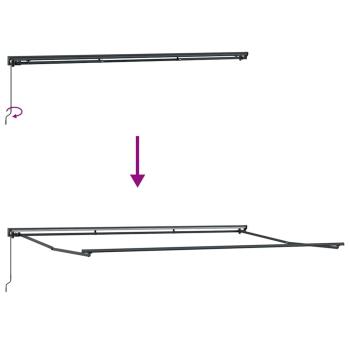 Einziehbare Markise Schwarz 500x300 cm Polyester und Aluminium