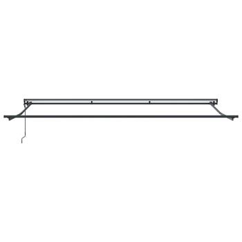 Einziehbare Markise Weiß 500x300 cm Stoff und Aluminium