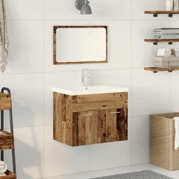 ARDEBO.de - Badezimmermöbel-Set 3 Stk. Braun Holzwerkstoff