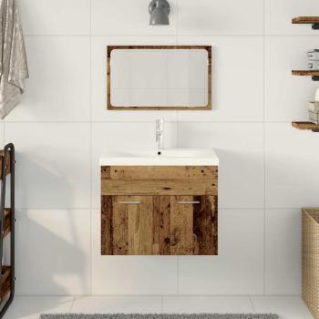 Badezimmermöbel-Set 3 Stk. Braun Holzwerkstoff