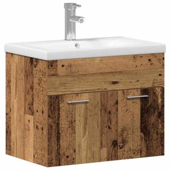 Badezimmermöbel-Set 3 Stk. Braun Holzwerkstoff