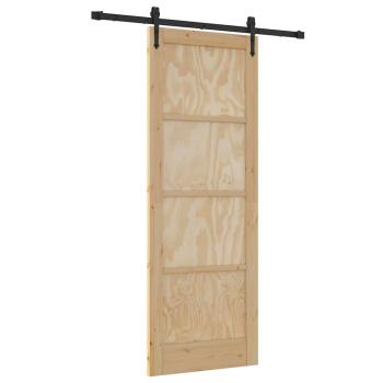 Schiebetür Sonstiges Braun 78 x 211 cm Massivholz Kiefer