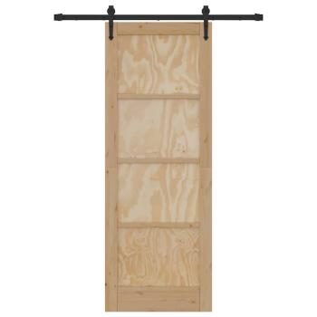 Schiebetür Sonstiges Braun 78 x 211 cm Massivholz Kiefer
