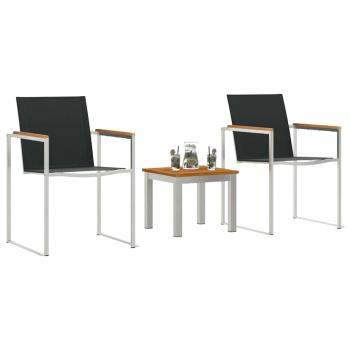 Outdoortisch-Set 3 pcs Teak-Massivholz