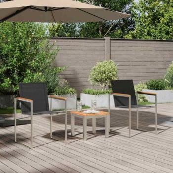 Outdoortisch-Set 3 pcs Teak-Massivholz