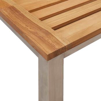Outdoortisch-Set 3 pcs Teak-Massivholz