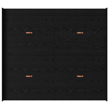 Bett mit Stauraum mit Schubladen mit Kopfteil mit Speicher Schwarze Eiche 200 x 200 cm