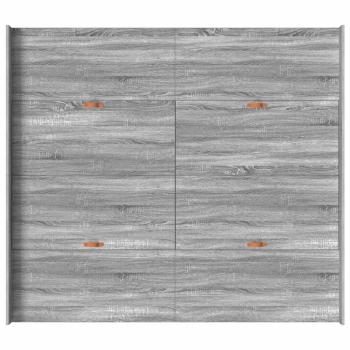 Bett mit Stauraum mit Schubladen mit Kopfteil mit Speicher Grau Sonoma 200 x 200 cm